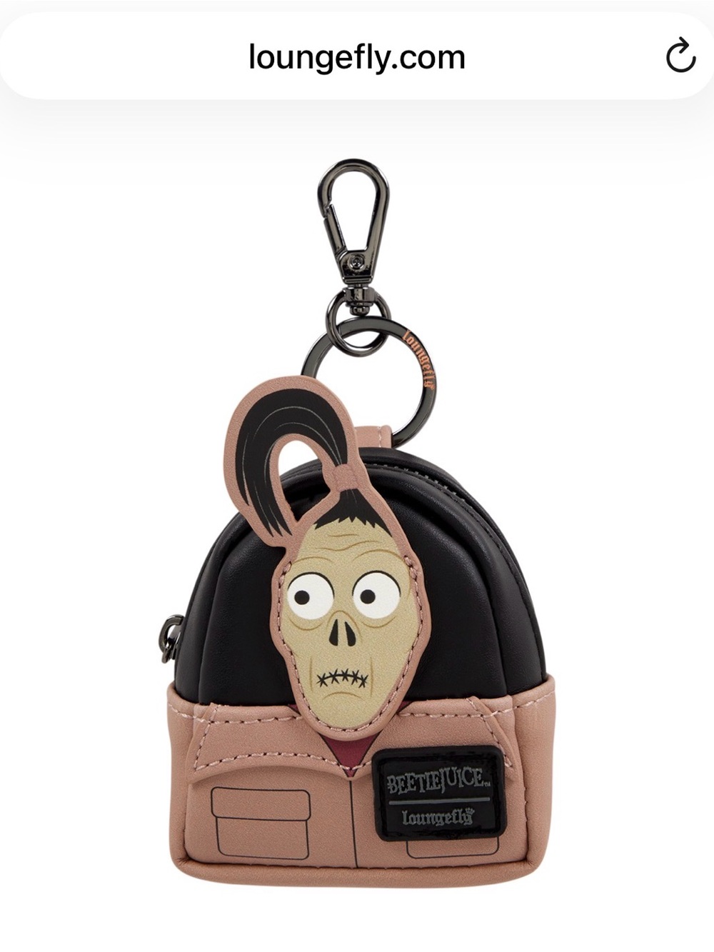New Loungefly Beetlejuice Bag Charm-Bob